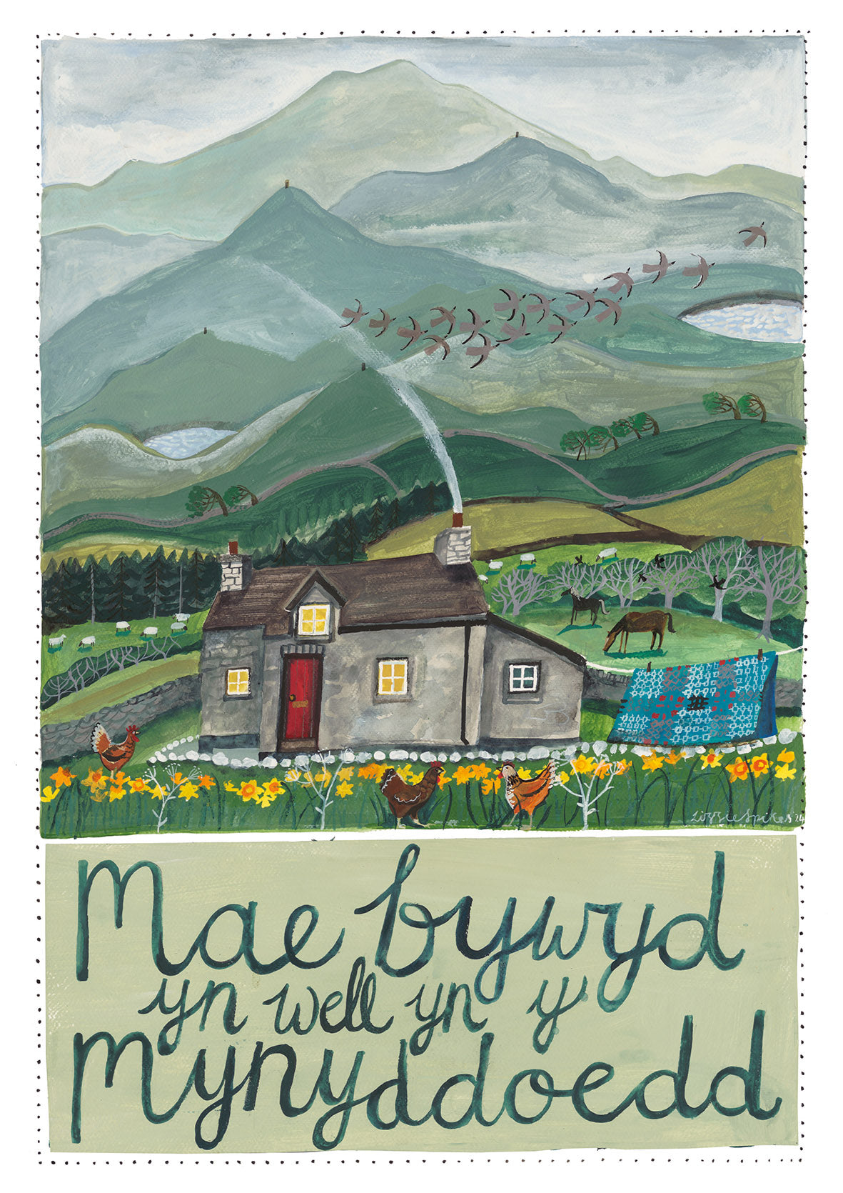Mae Bywyd Yn Well Poster Print